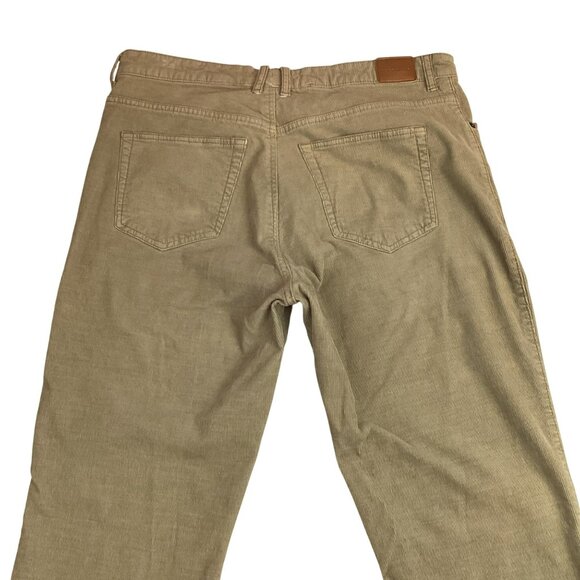 Peter Millar Straight-Leg Khaki Corduroy Mens 34 Pants Long Cotton Blend - Picture 6 of 10